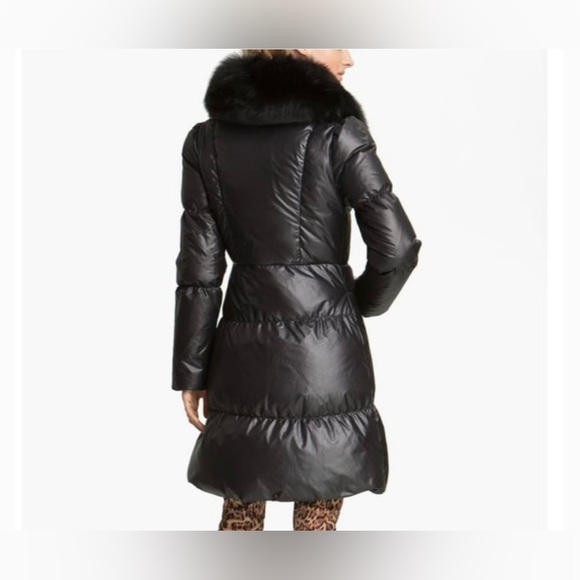 Alice and Olivia Down Puffer Jacket with REAL FOX FUR collar - Picture 3 of 10